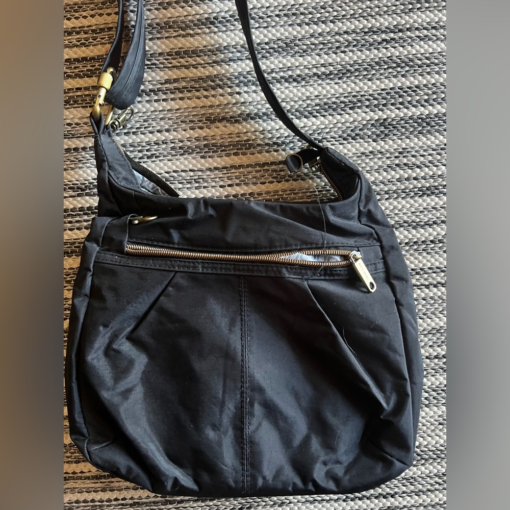 Travelon Black Nylon Crossbody Bag